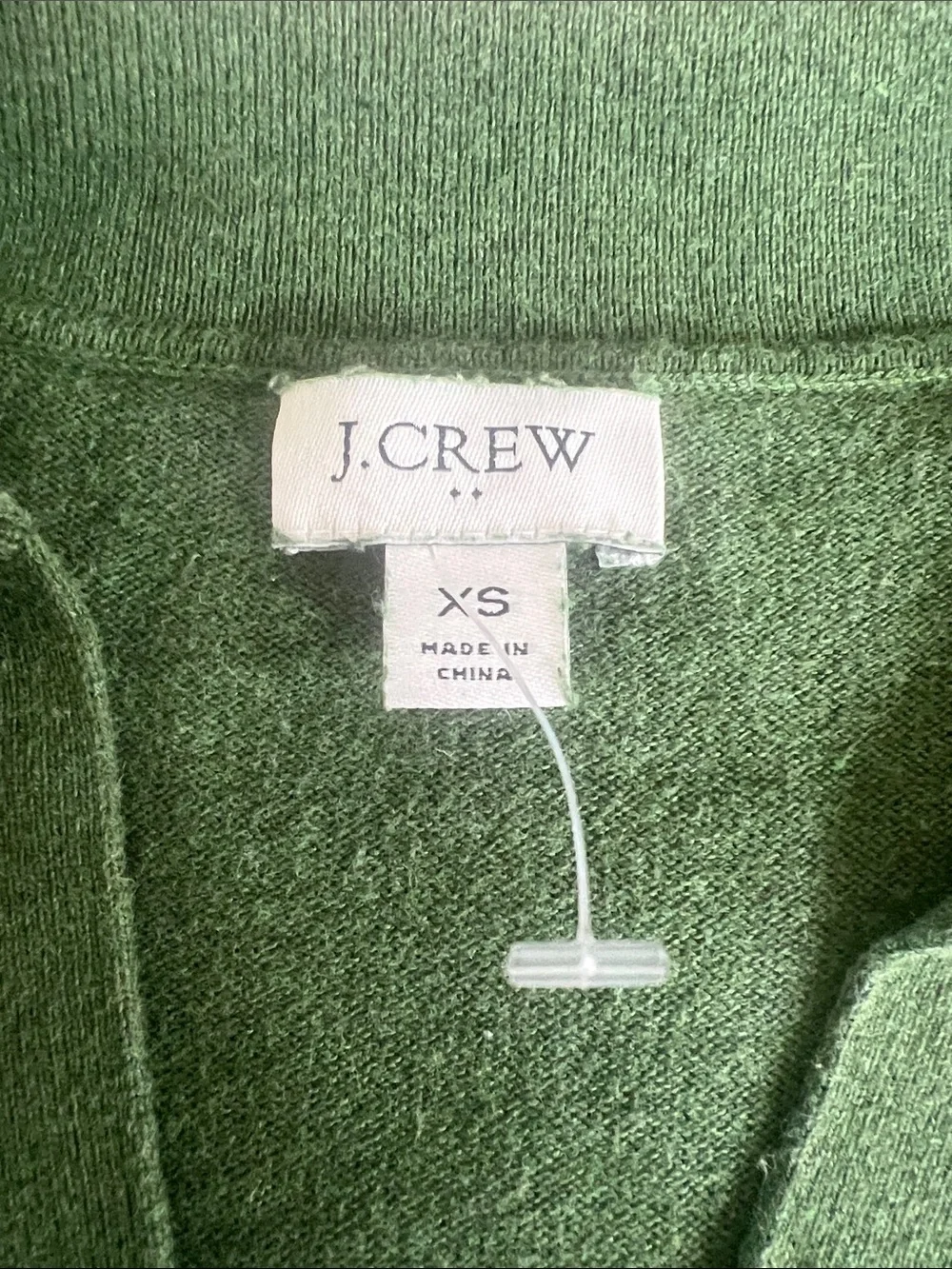 J. Crew Kelly Green V-Neck Collared Sweater